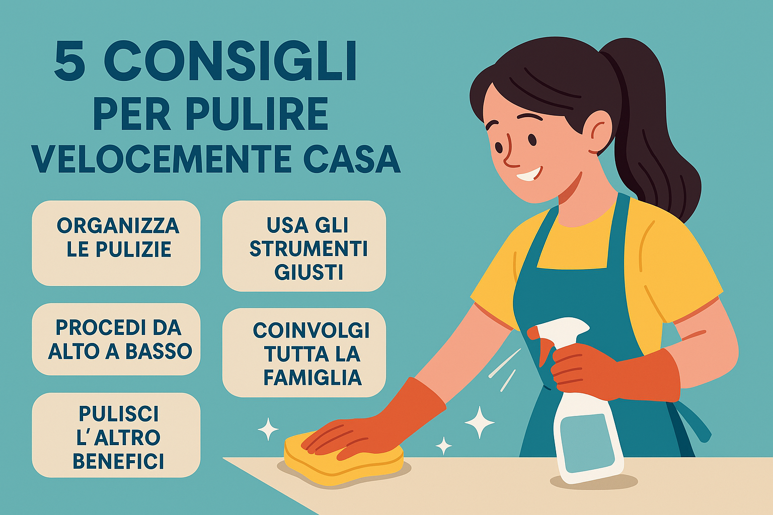5 consigli per mantenere la casa sempre pulita