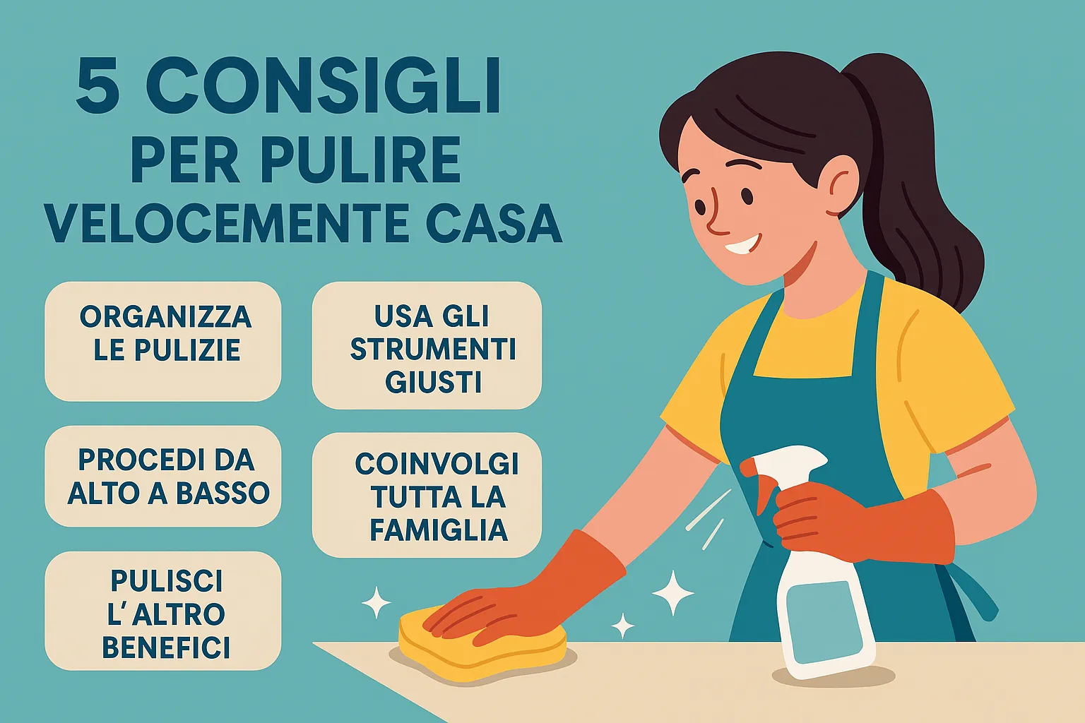 5 consigli per mantenere la casa sempre pulita